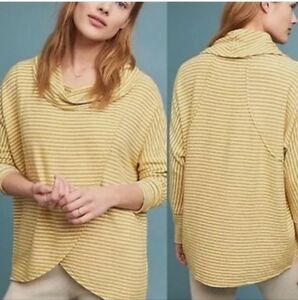 Saturday Sunday Anthropologie Striped Yellow/White Sweater